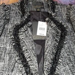 Asymmetrical tweed jacket